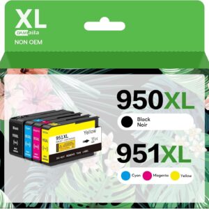 4PK 950XL Ink Cartridge for HP 951XL Office Pro 8630 8640 8660 8615 8625 8100