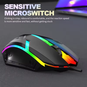 Wired USB Black Optical Gaming Mouse With RGB Backlighting