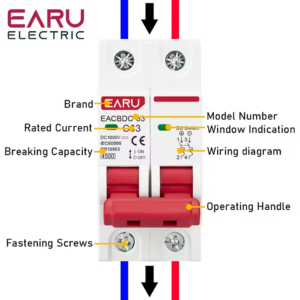 EARU Solar DC Mini Circuit Breaker 2P 40Amp NEW