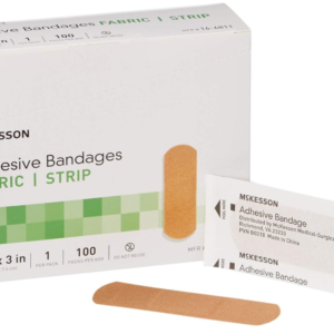 McKesson Adhesive Bandages Size 1" x 3" Flexible Fabric Band Aid Strips 16-4811
