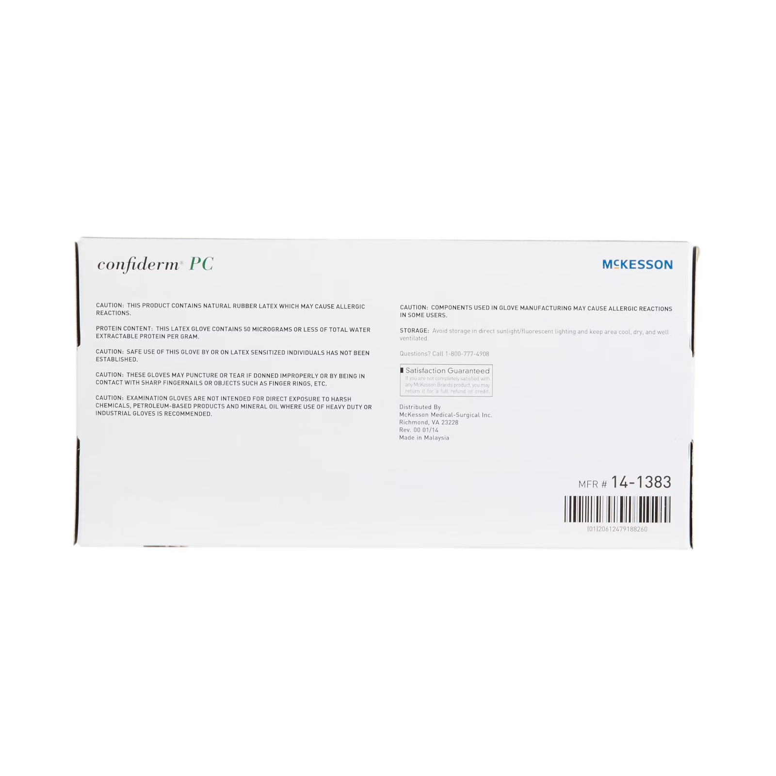 McKesson Confiderm Latex Exam Gloves Large Powder Free 100 Count Case - Image 8