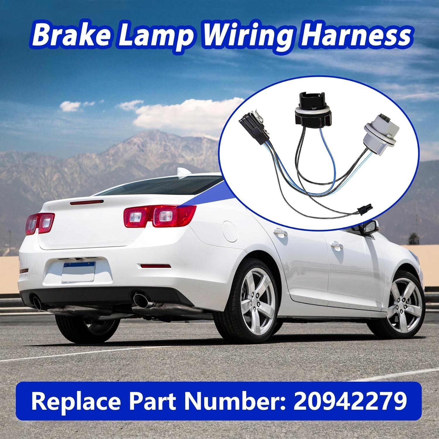 20942279 Brake Lamp Wiring Harness Socket for Chevy Malibu 2013-2016 - Image 2