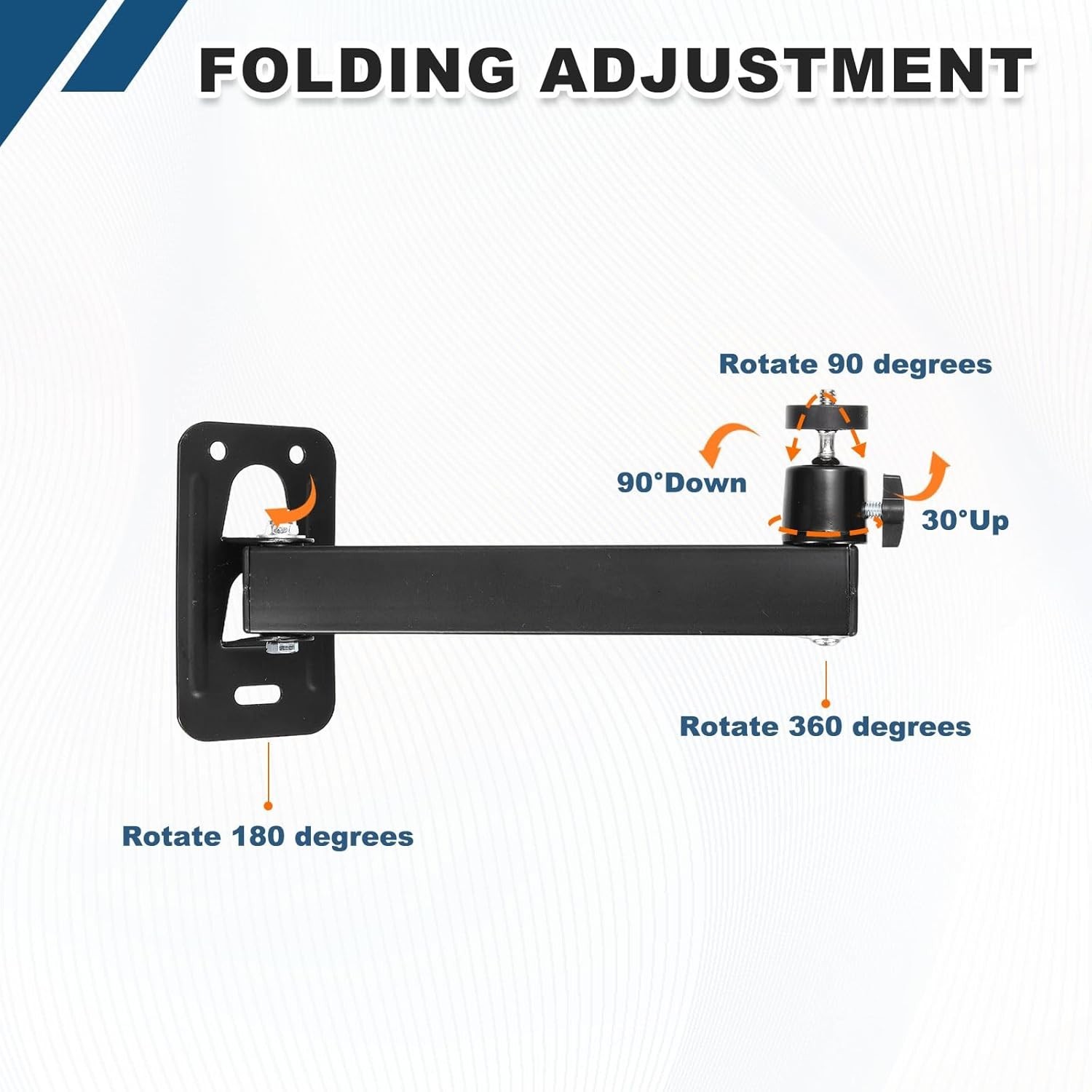 MECCANIXITY Foldable Projector Wall Mount 360° Adjustable 1/4 Screw - Image 4