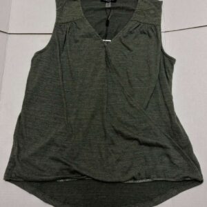 Cable & Gauge Green Faux Wrap V Neck Knit Top Womens Large Sleeveless