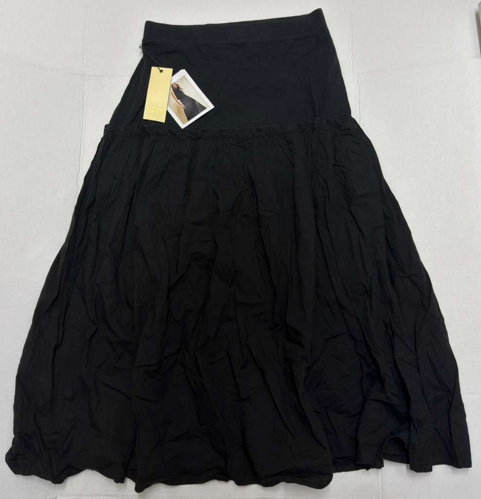 Nation LTD Black Crinkled Skirt Womens Small Long Los Angeles Style