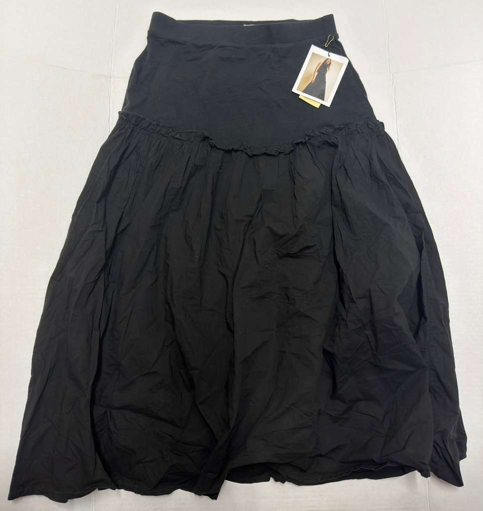 Nation LTD Black Crinkled Skirt Womens Small Long Los Angeles Style - Image 2