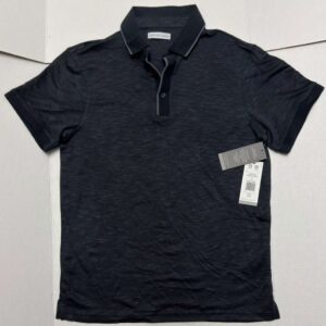 Geoffrey Beene Black Polo Shirt Mens Small Short Sleeve Collared Pullover