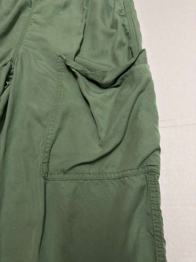 Hunter & Brown Womens Olive Green Cargo Pants Elastic Waist Multi Pocket Size M - Image 4