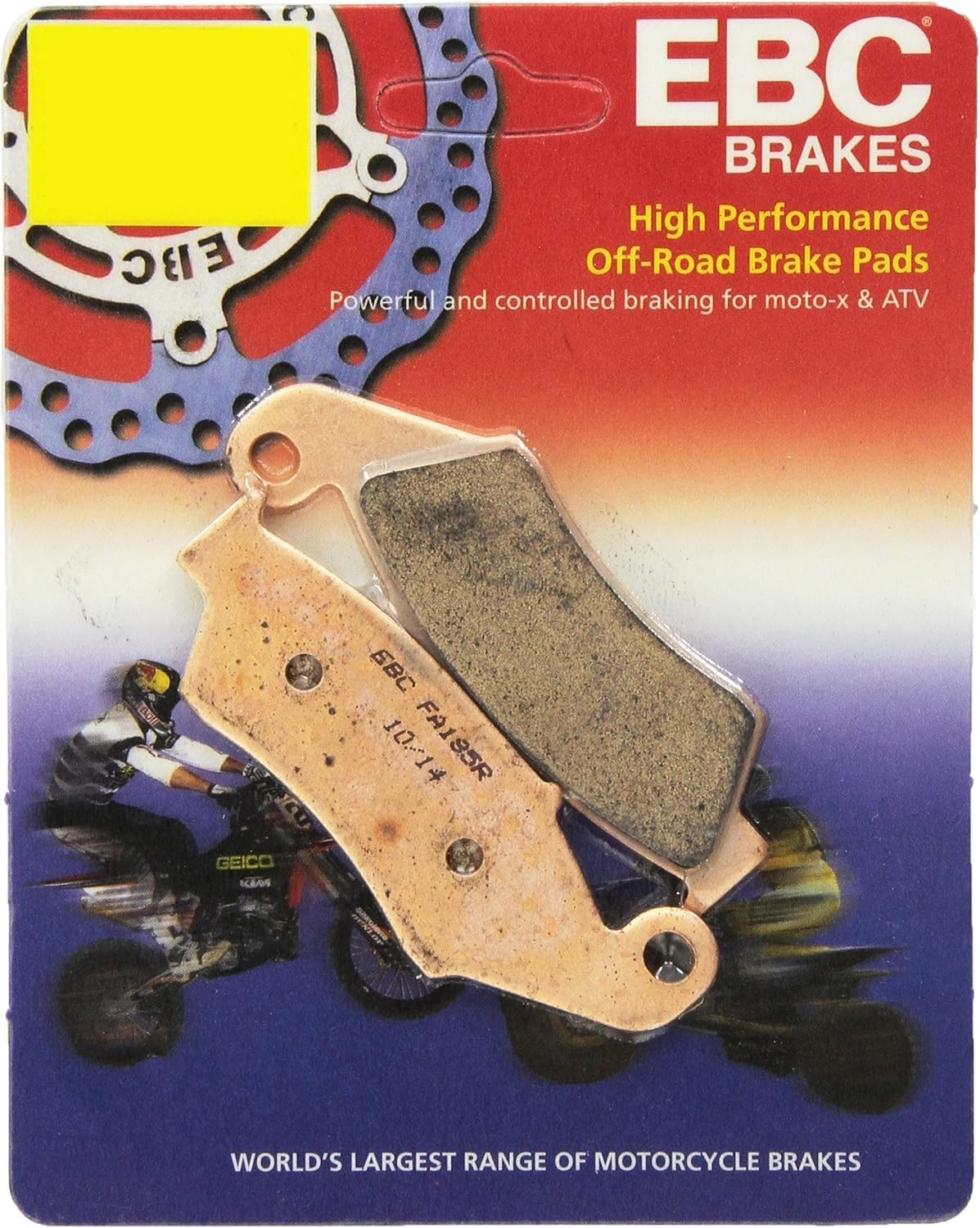 EBC Brakes FA185R Disc Brake Pad Set Motorcycle Replacement Brake Pads - Image 2