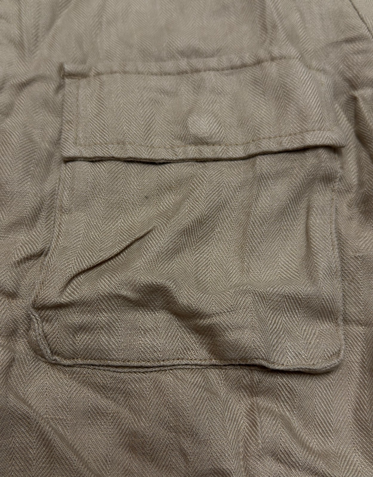 Tahari Womens S Long Sleeve Button Front Shirt Jacket Light Brown Beige Casual - Image 4