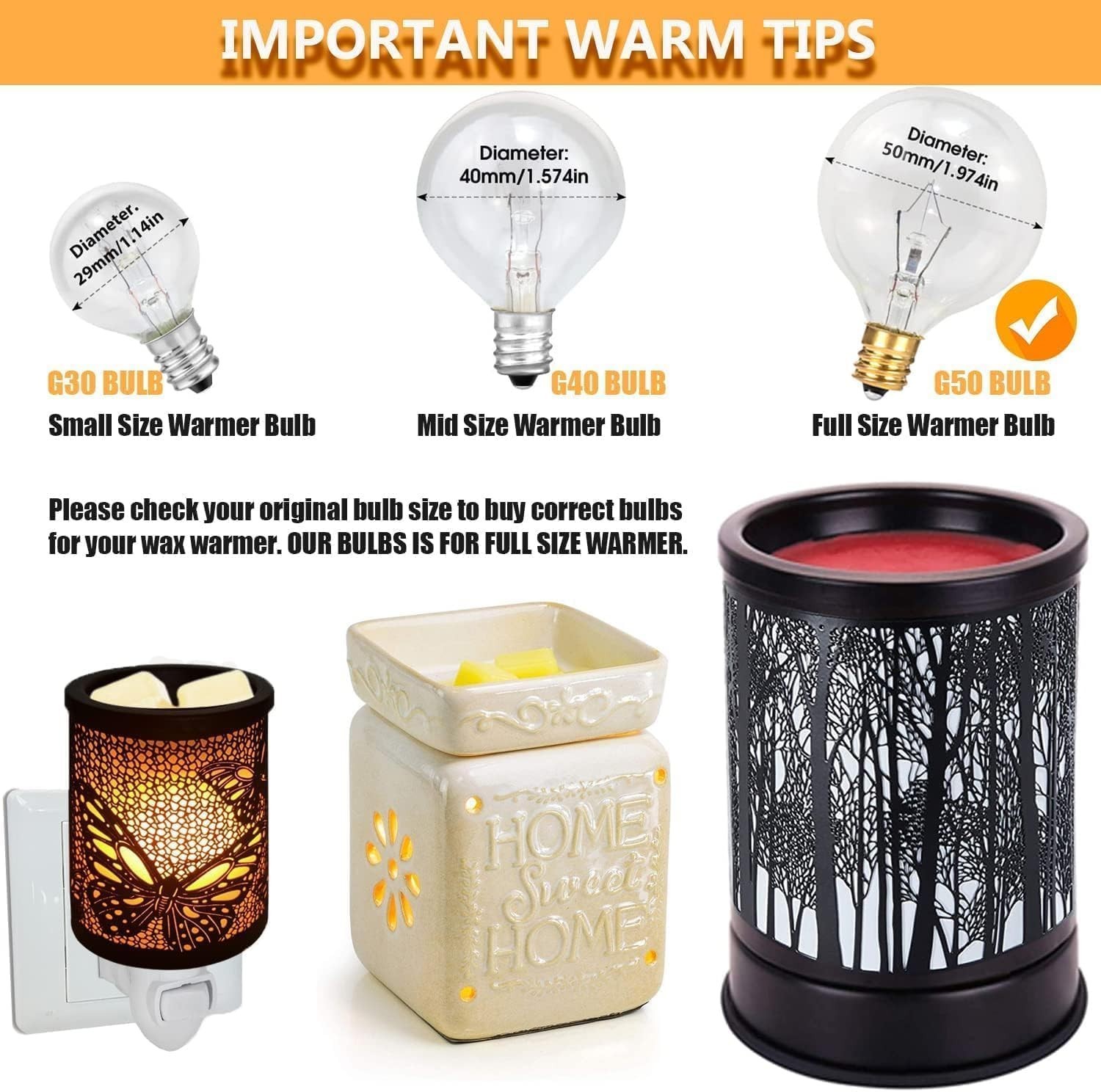 SerBion 25W Wax Warmer Bulbs E12 G16.5 Dimmable Warm White 6 Pack 120V - Image 7