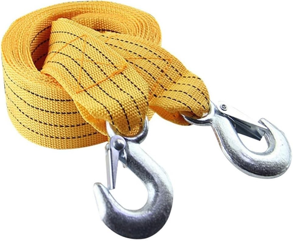 3 Ton Heavy Duty Tow Tow Rope Strap Car Recovery Cable Hooks Mud Snow Sand - Image 4