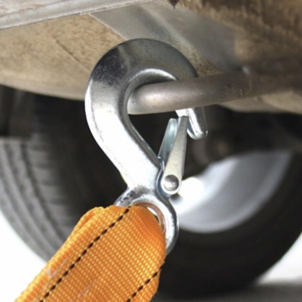 3 Ton Heavy Duty Tow Tow Rope Strap Car Recovery Cable Hooks Mud Snow Sand - Image 7