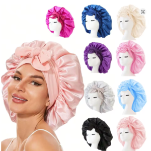 Silk Satin Bonnet for Sleeping Hair Wrap Cap for Wavy Curly Hair Women Men