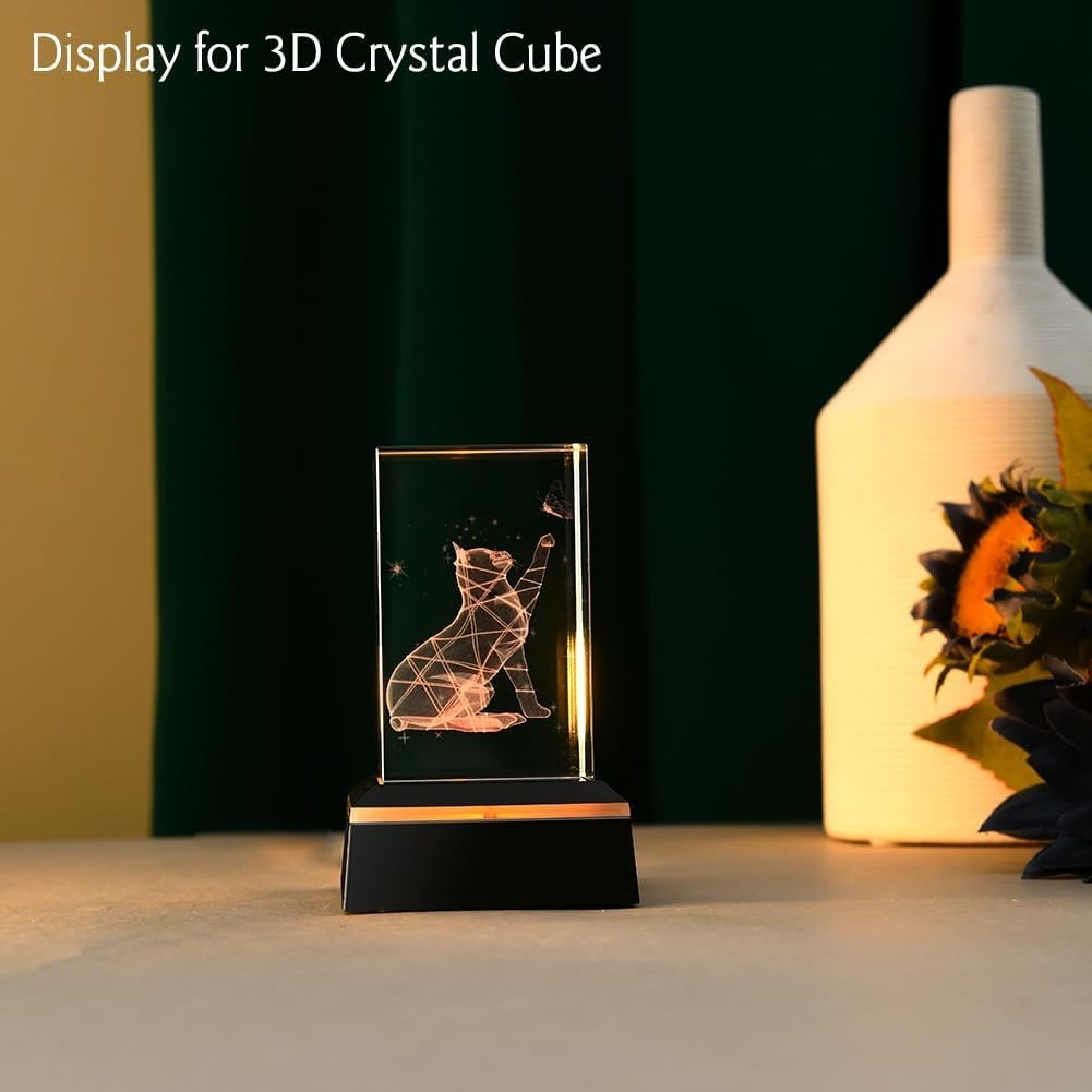 IFOLAINA LED Light Display Base Multicolor Square Display Stand 9 Lighting Modes - Image 3