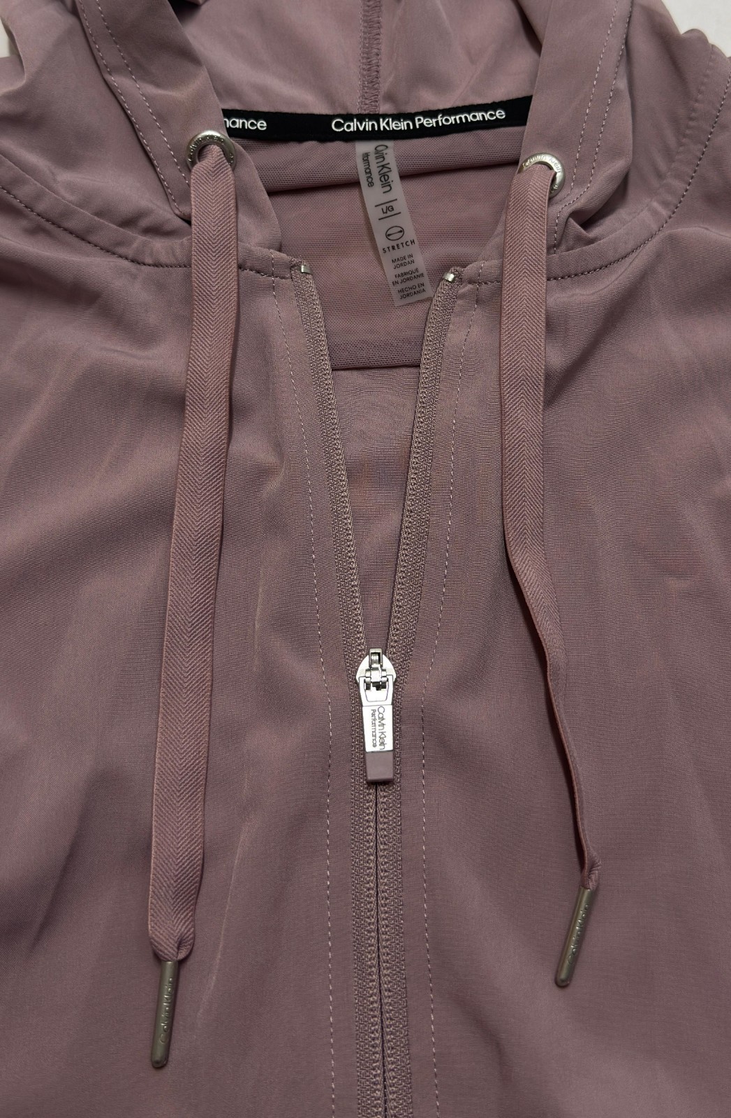 Calvin Klein Performance Womens L/G Sleeveless Hooded Zip Front Stretch Vest Jac - Image 2