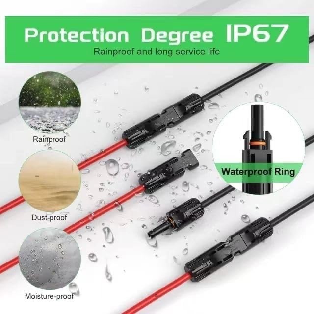 12AWG Solar Y Adapter Extension Cable Male Female Connector 2-Piece Set - Image 6