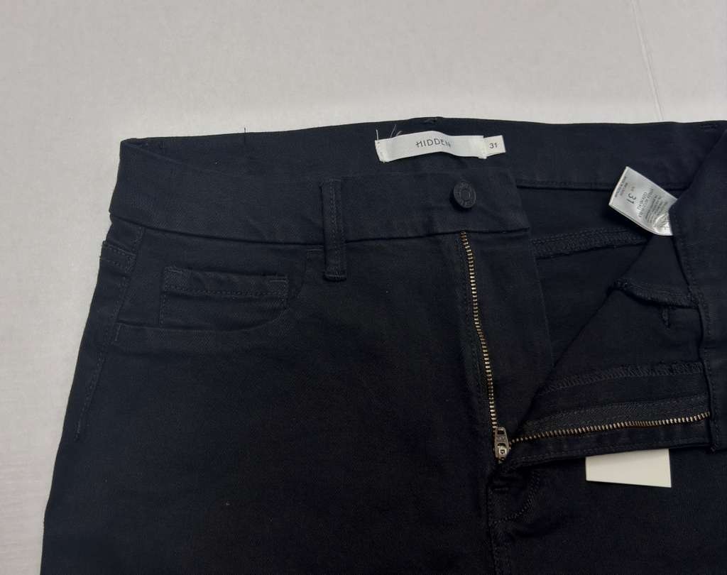 HIDDEN Mens Black Stretch Jeans Size 31 Cotton Modal Blend Casual Denim Pants - Image 3
