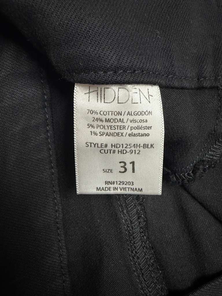 HIDDEN Mens Black Stretch Jeans Size 31 Cotton Modal Blend Casual Denim Pants - Image 4