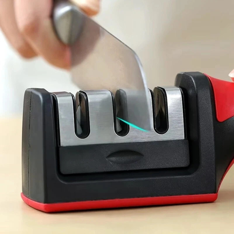 Professional 3 Stage Kitchen Knife Sharpener Manual Sharpening Tool Gray Black - Image 18
