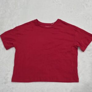 Isa & Ella Womens T-Shirt Size S Red Organic Cotton Crew Neck NWT