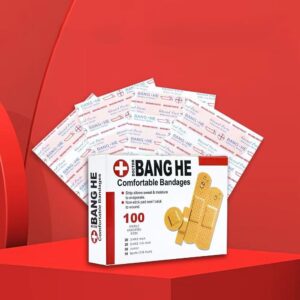 Bang Hao Ning Adhesive Bandages Size 72mm x 19mm Flexible Fabric Band Aid Strips