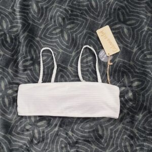 Cabana del Sol Womens Top Size S White Textured Adjustable Straps NWT Lined