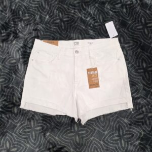 Kensie Jeans Womens Shorts Size 10/30 White Denim Frayed Hem Vintage Luxe
