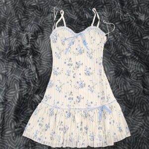 Thirty Thirty L.A. Womens Dress Size S White Floral Spaghetti Strap Lace Trim