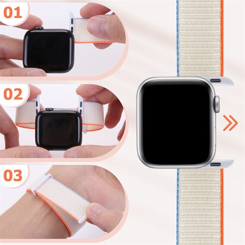 Sport Band for Apple Watch 49mm 46mm 45mm 44mm 42mm Silicone Nylon Strap iWatch - Image 6