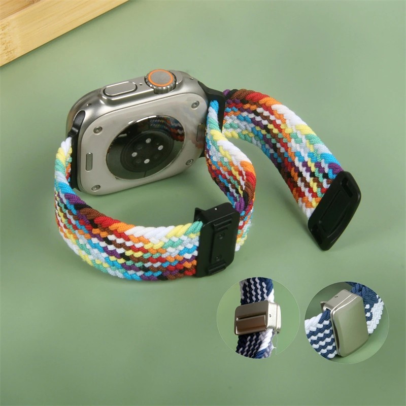 Sport Band for Apple Watch 49mm 46mm 45mm 44mm 42mm Silicone Nylon Strap iWatch - Image 9