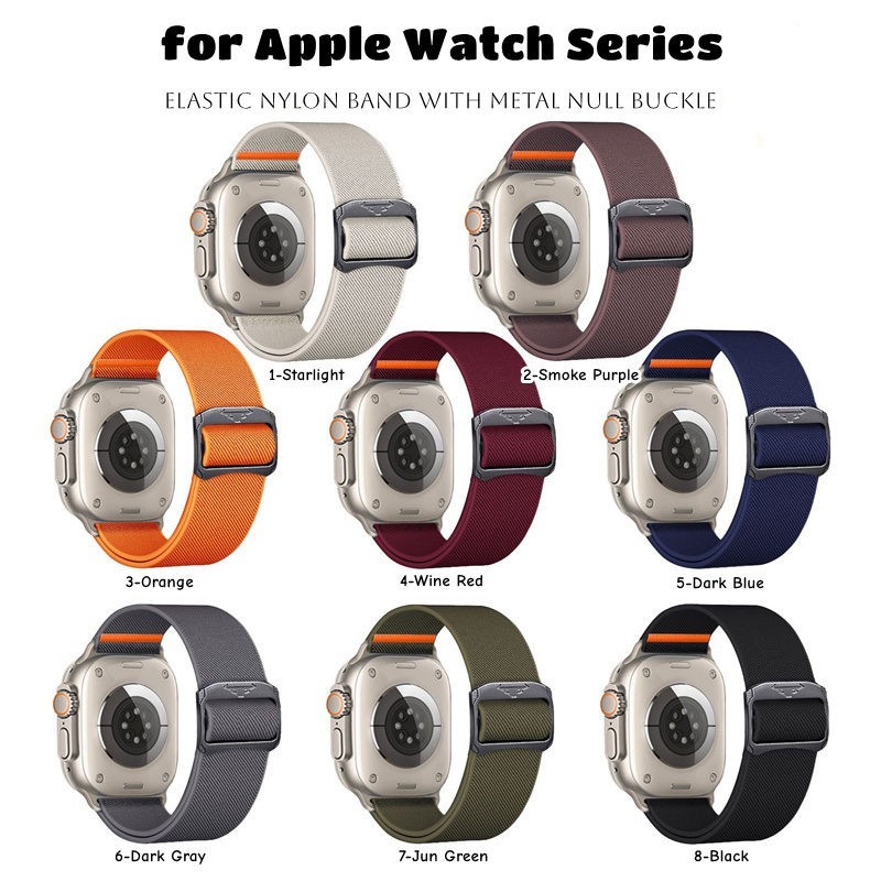 Sport Band for Apple Watch 49mm 46mm 45mm 44mm 42mm Silicone Nylon Strap iWatch - Image 18