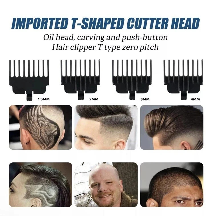Vintage T9 Cordless Hair Trimmer Clippers Barber Shaver Plastic Body Rechargeable - Image 3