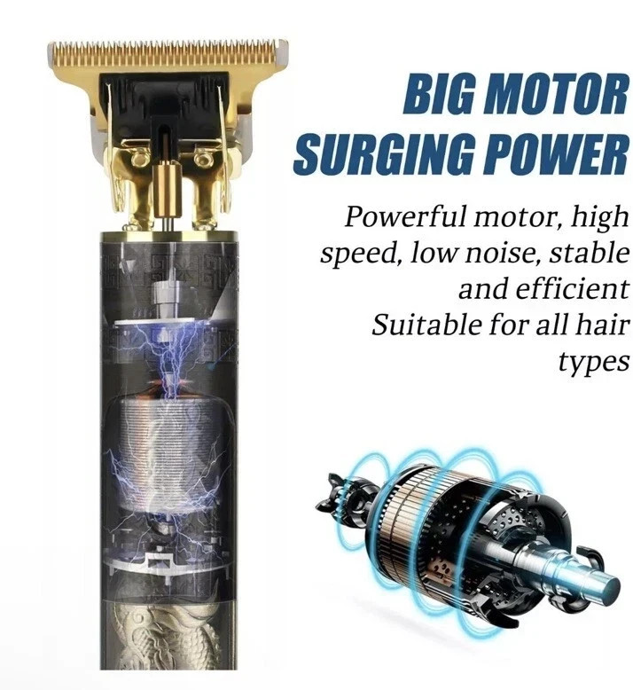 Vintage T9 Cordless Hair Trimmer Clippers Barber Shaver Plastic Body Rechargeable - Image 6
