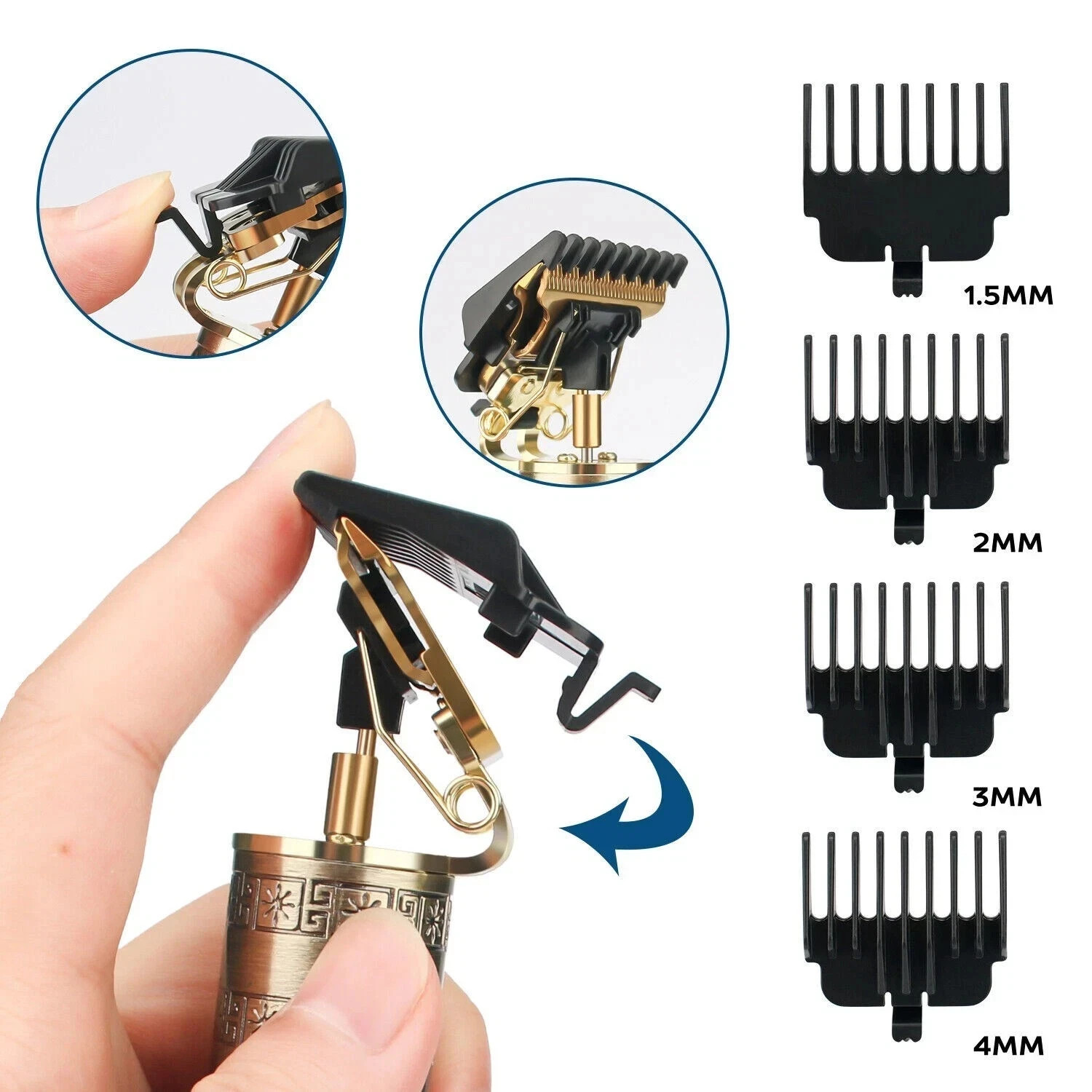 Vintage T9 Cordless Hair Trimmer Clippers Barber Shaver Plastic Body Rechargeable - Image 10