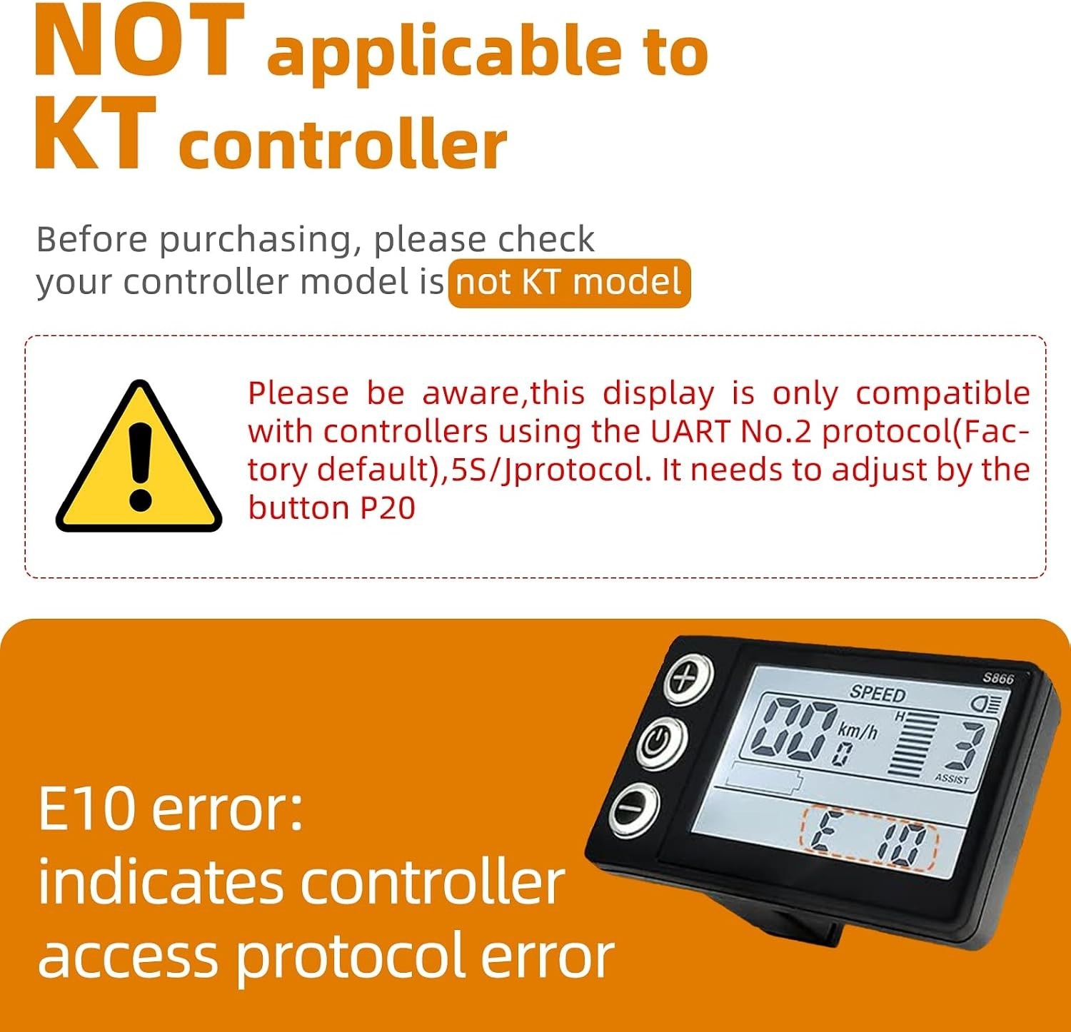 S866 LCD Ebike Display 24V 36V 48V Electric Bike Speedometer Panel - Image 2