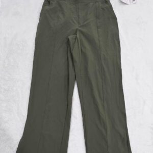 Apana Womens Olive Green Straight Leg Pants Elastic Waist Size S NWT