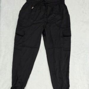 Jaclyn Smith Womens Black Cargo Jogger Pants Drawstring Size S NWT