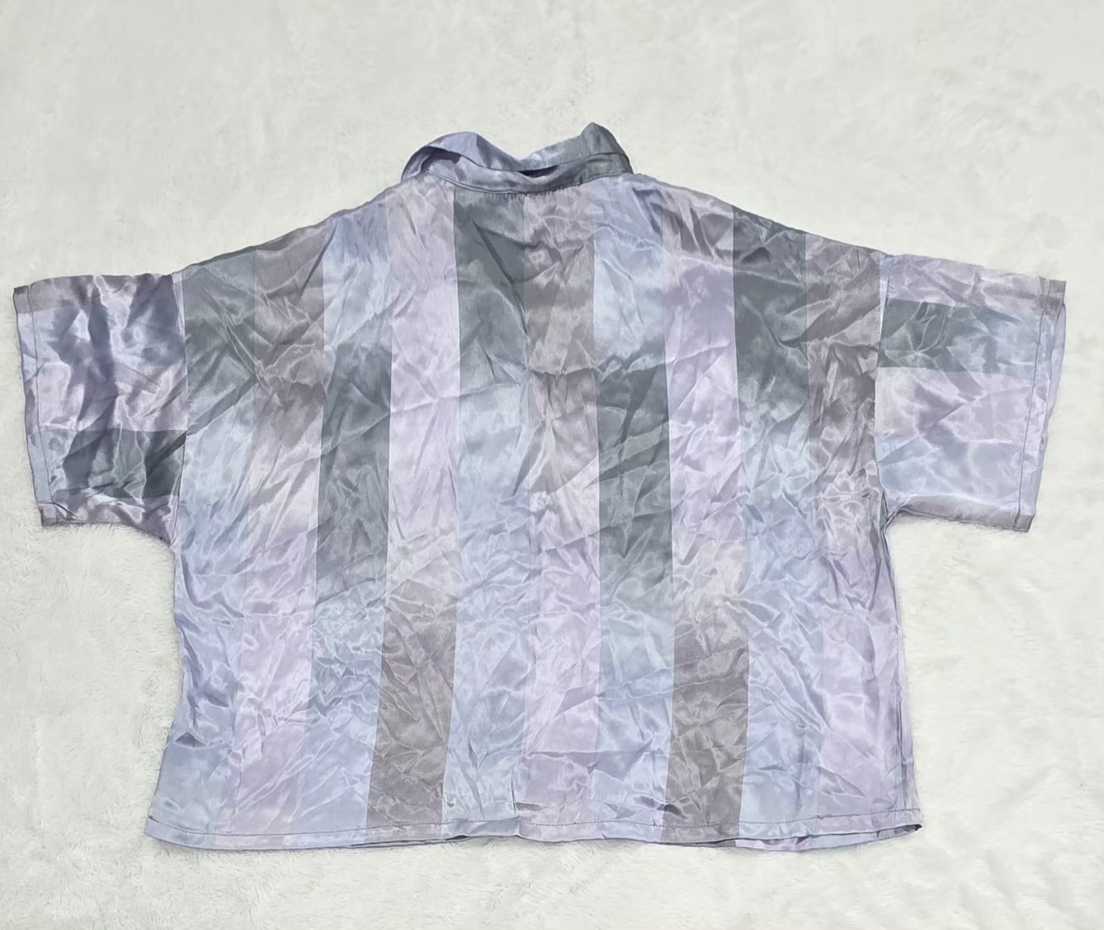 Midnight Bakery Womens Silver Gray Shiny Blouse Polyester Size XL NWT - Image 2