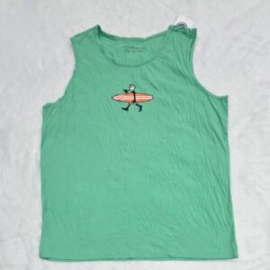 Life is Good Mens Green Surfer Graphic Sleeveless Cotton Tank Top Size XL NWT