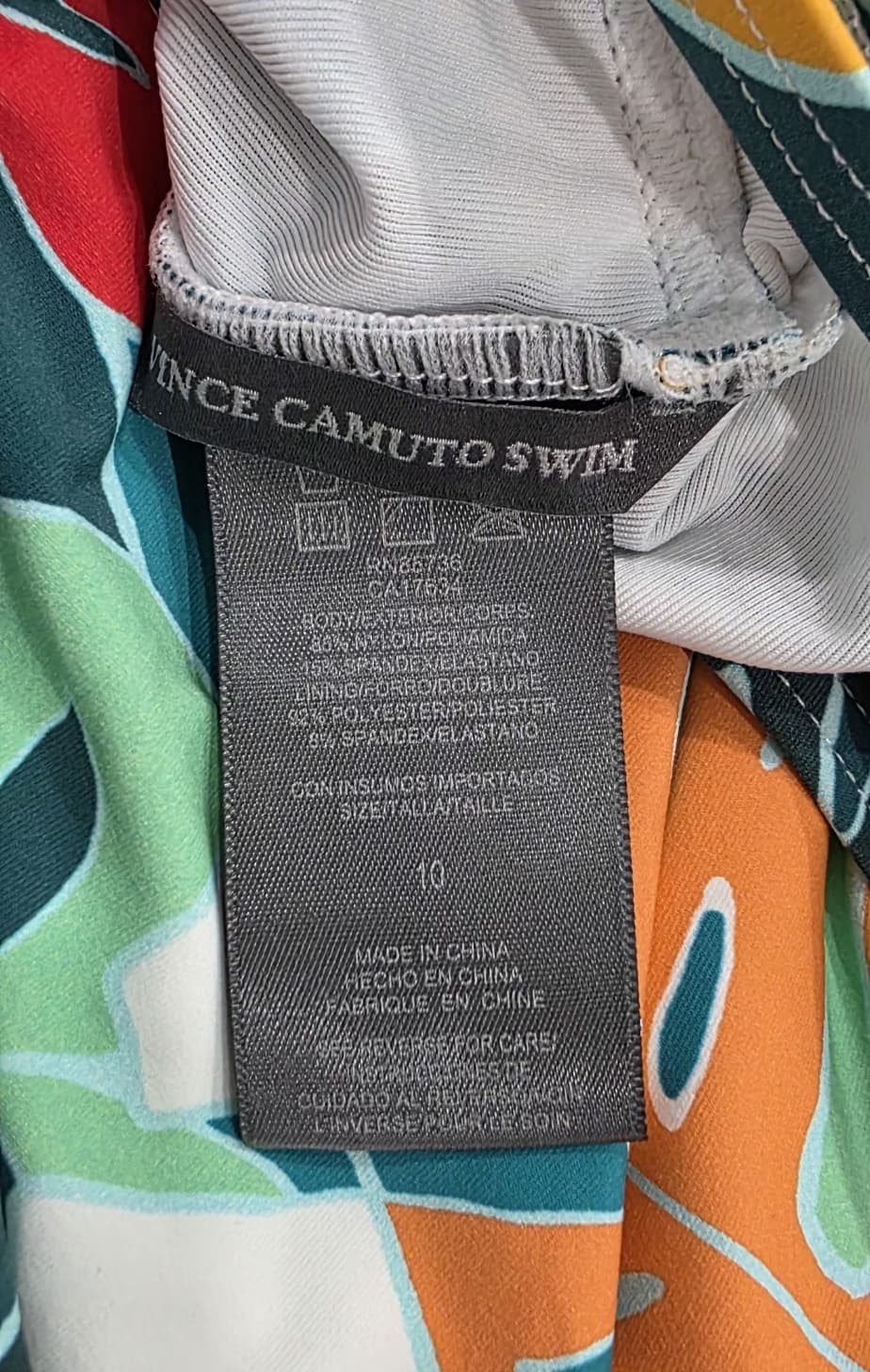 Vince Camuto Womens Tropical Floral Cutout One Piece Swimsuit Size 10 NWT - Image 4