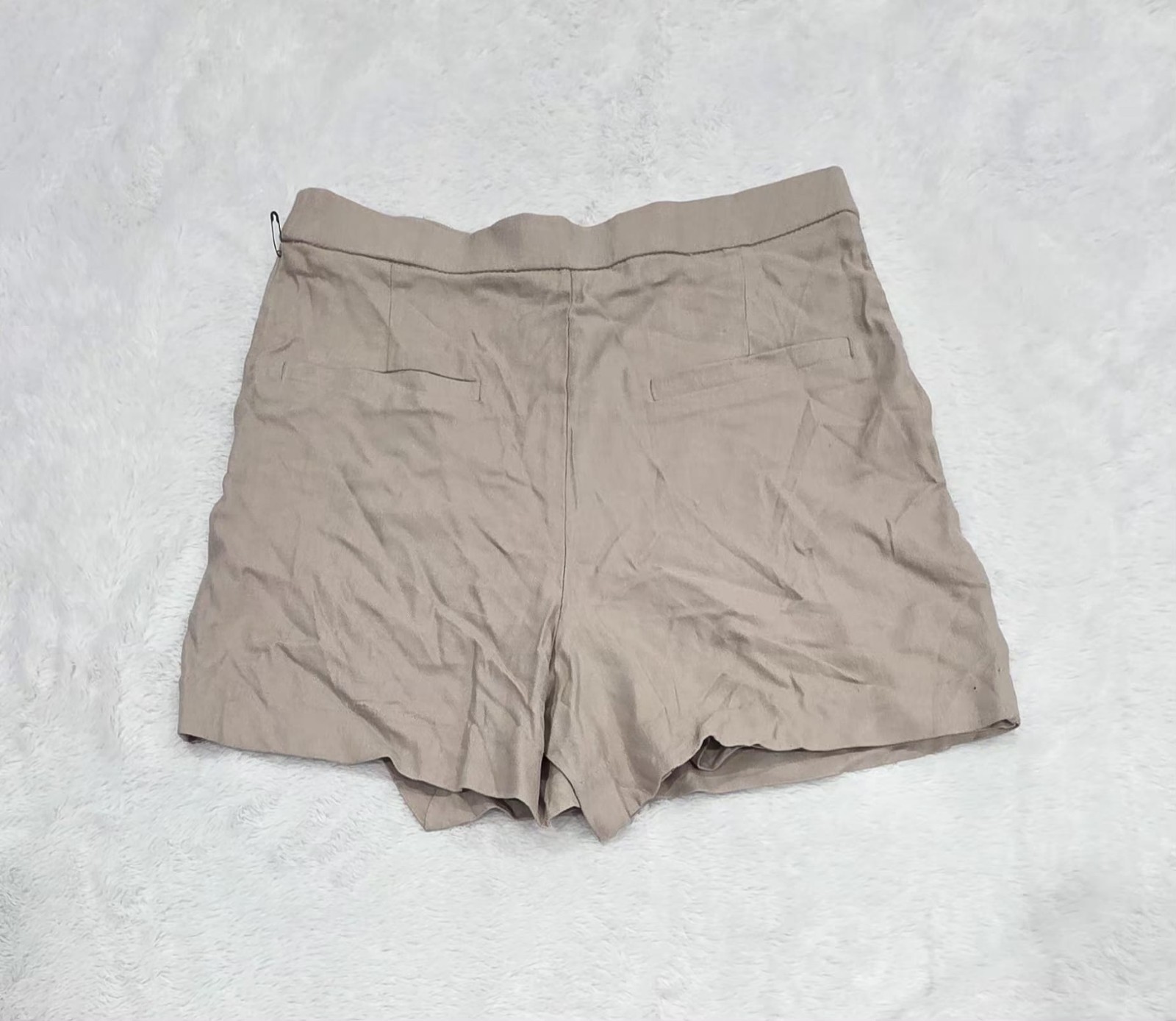 Jules & Leopold Womens Beige Linen Rayon Casual Shorts Pockets Size XS NWT - Image 2
