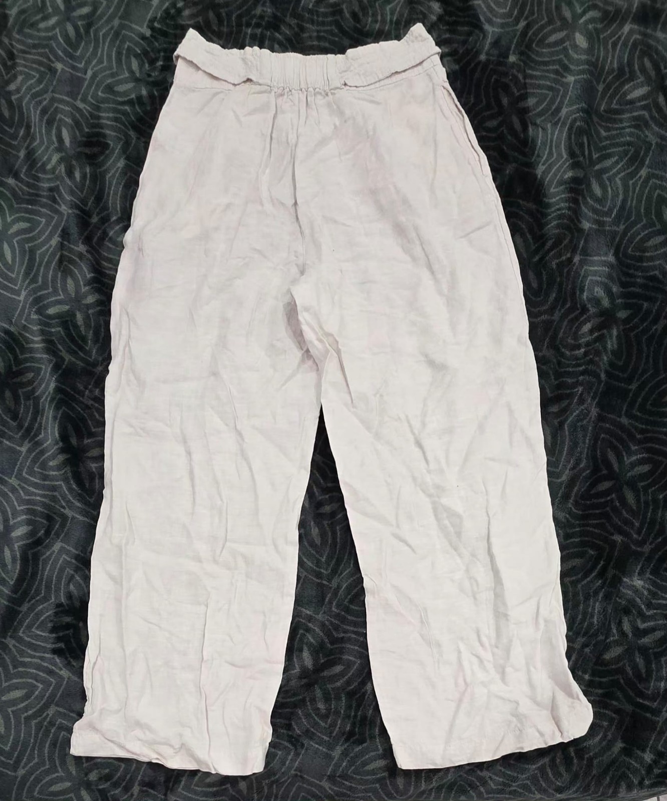 Nicole Miller New York Womens Beige Linen Pleated Pants Size 8 NWT - Image 2