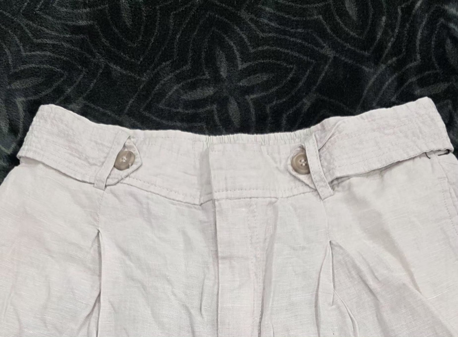 Nicole Miller New York Womens Beige Linen Pleated Pants Size 8 NWT - Image 3