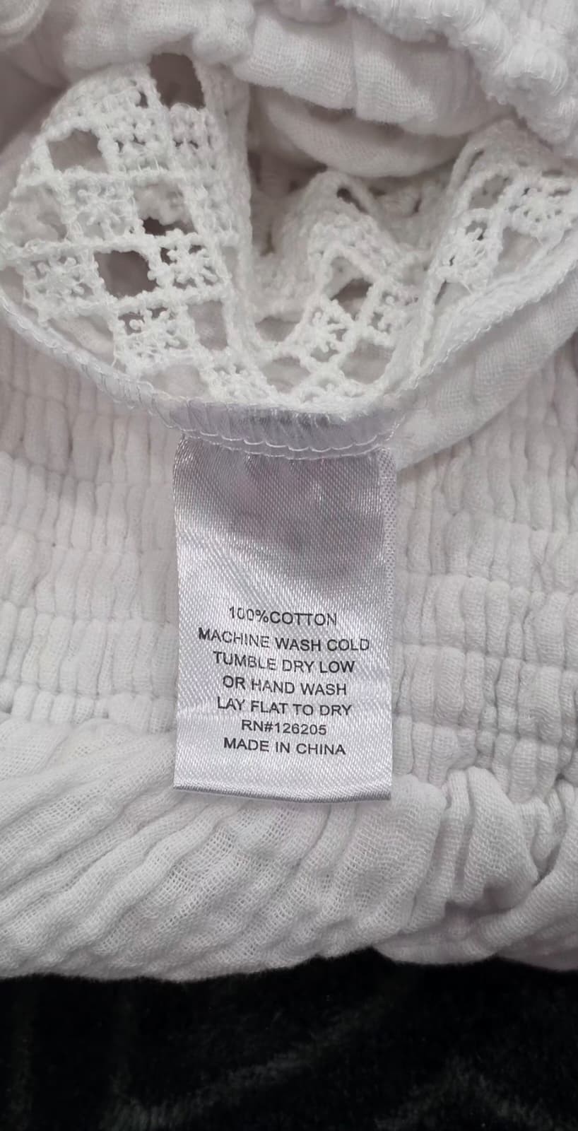 Michelle Lubs Womens White Cotton Wide Leg Lace Trim Pants Size M NWT - Image 4