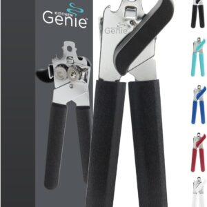 Kitchen Genie Manual Can Opener Stainless Steel Smooth Edge Non Slip Easy Turn