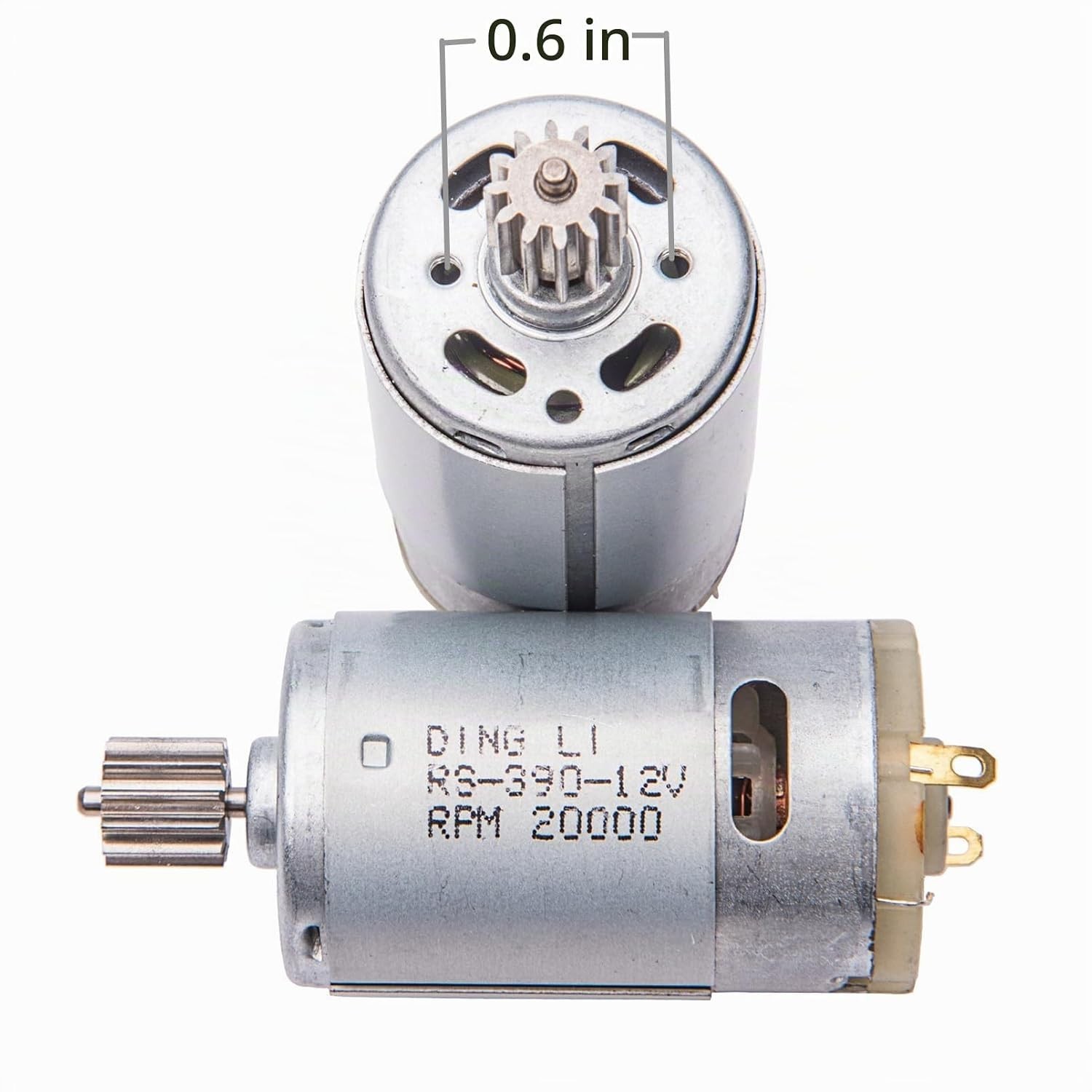 2PCS RS390 12V 20000RPM Electric Motors for Kids Ride On Car Toy Replacement - Image 3