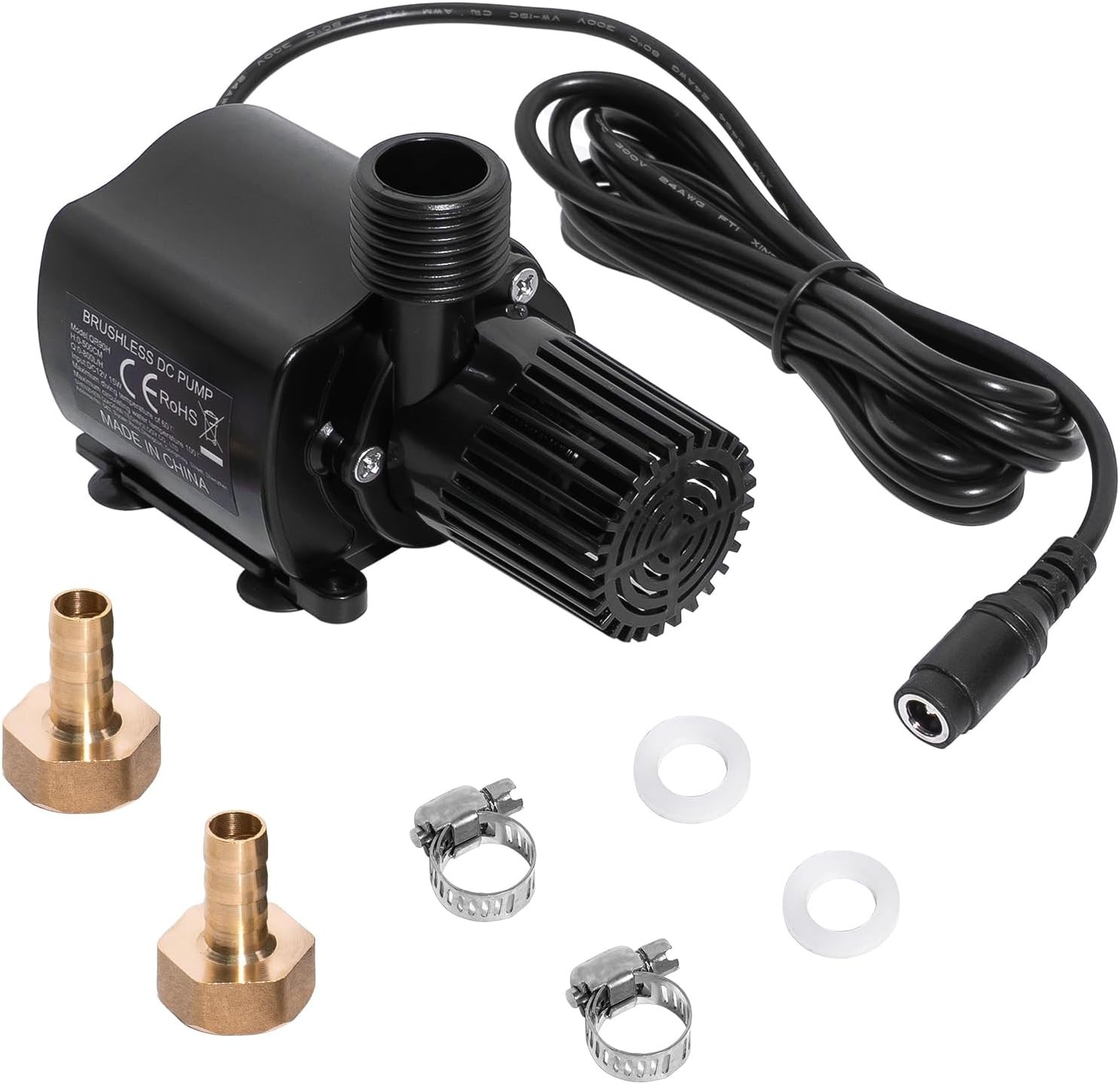 12V Submersible Water Pump 210 GPH Adjustable Aquarium Fountain Hydroponics DC