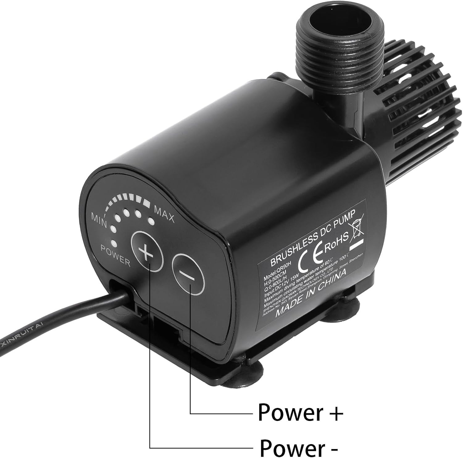 12V Submersible Water Pump 210 GPH Adjustable Aquarium Fountain Hydroponics DC - Image 6