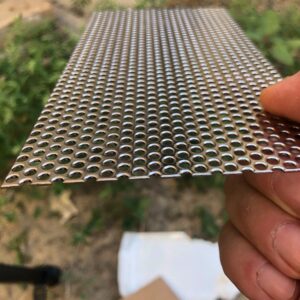 20GA Perforated Stainless Steel Sheet 3mm Holes 7.8" x 3.9" Metal Mesh Plate